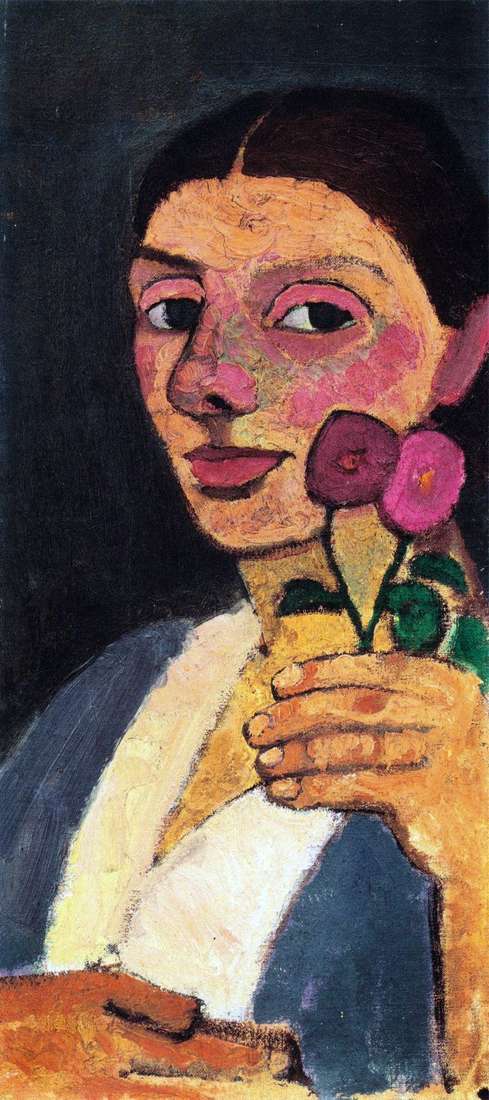 Paula Modersohn Becker autoritratto con fiori 